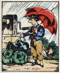 Ilustracja opowieści „” Veridique History of Jeannot Serinet „” Drzeworyt obrazu Imagery Pellerin - Epinal, sd. Koniec XIX wieku.
