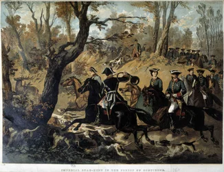 Cesarzowa Eugenia i Napoleon III: Scena polowania w Compiegne