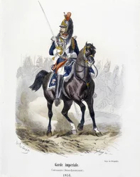 Gwardia Cesarska: Kirasjerzy w 1854 r. - w „Historii armii” A. Barbier