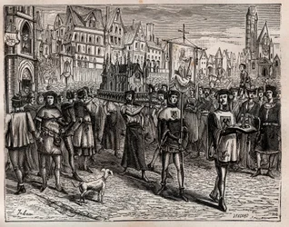W 1318 r. wigilia Paryża wezwała duchowieństwo miasta do tłumaczenia relikwii Saint-Magloire - Procesja zaczęła opuszczać kościół Saint-Magloire przy rue Saint-Denis i udała się rue aux Ours, na cmentarz Saint-Nicolas-des-Cha