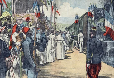 Inauguracja linii kolejowej łączącej Thies z Kayes do Senegalu, początek XX wieku