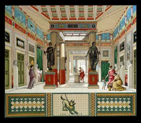 Wnętrze domu w Pompejach, ok.1880