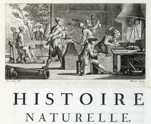 Wnętrze kuźni - w „Historii naturalnej ogólnej i szczegółowej” Buffon