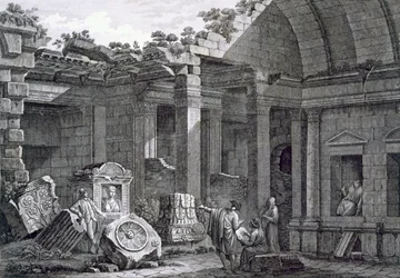 Wnętrze świątyni Diany, Nimes, od starożytności Francji: tom I, Zabytki Nimes