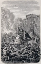 Najazd i plądrowanie Rzymu przez Alaryka 1, króla Wizygotów 410 - w „Historii papieży, królów, królowych i cesarzy” Lachatre