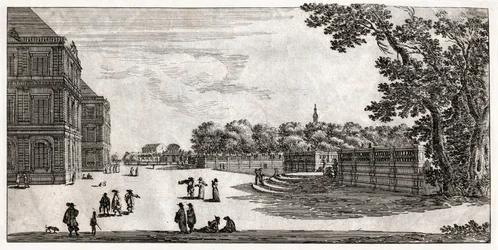 Jardin du Luxembourg, Paryż. (rytownictwo
