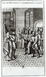 Jean de Bretagne (1293-1345) hrabia Montfort i jego żona witane w Nantes