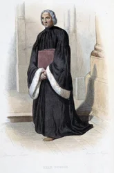 Jean de Gerson, francuski kaznodzieja i teolog (1363-1429) - w „Le Plutarque francais”, autorstwa Mennechet, Paryż