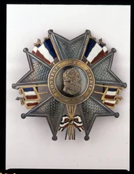 Monarchia Lipcowa - Monarchia Lipcowa - Tablica Wielkiego Krzyża Ludwika Filipa 1: „” Honor et Homeland”” – (wizerunek Henryka IV) coll. Żołnierze Antany