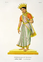 Kalika żona Waruny, rytowana przez C. de Motte (1785-1836)