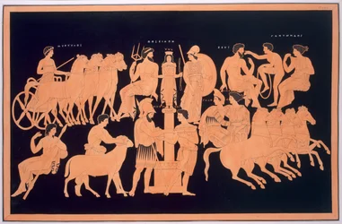 Król Oenomaus, Hippodamia i bogowie olimpijscy, opublikowana w latach 1808-10