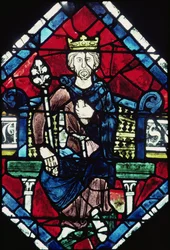 Król Judy, fragment z północnej rozety, ok. 1223