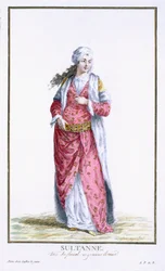Kosem Sultan, (ręcznie barwiony grawerunek)