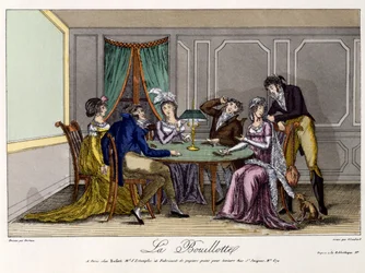Termofor, ok.1810 (ręcznie barwiony grawerunek)