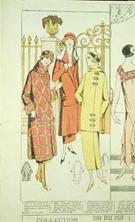 Płaszcze damskie, ilustracja z „La Mode du Jour”