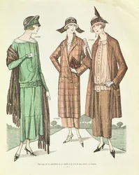 Moda damska, ilustracja z La Veritable Mode Francaise de Paris, 1924