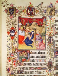 Lat 919 f.77 Złożenie Chrystusa, z Grandes Heures księcia de Berry, 1409