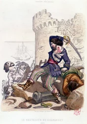 Le Chevalier de Grammont 1686 w „Historii piratów i korsarzy Oceanu i Morza Śródziemnego” P. Christiana, Paryż, D. Cavaillés ed. Tom 2 1847