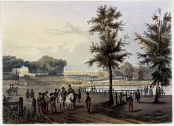 Le Grand Trianon à Versailles - w "Promenade dans Paris et ses environs", zaprojektowany przez Jacottet i Benoist, ok. 1840 r.