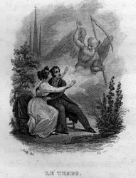 Le temps Chanson de Beranger w „”Oeuvres completes”” (1834) Pierre’a Jeana de Beranger (1780-1857), francuskiego poety i autora piosenek.