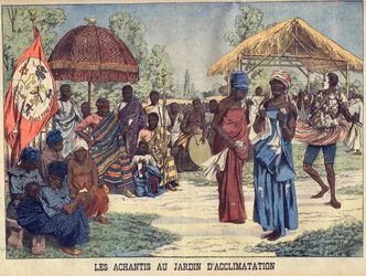 Aszanti (Achanti lub Asante) z Ghany w Jardin d
