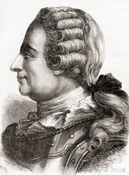Generał porucznik Jean-Baptiste Vaquette de Gribeauval, z Les Merveilles de la Science, opublikowanego ok. 1870 r. (rycina)