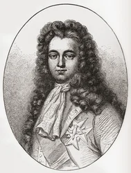 Louis François Marie Le Tellier markiz Barbezieux, 1668 1701. Francuski mąż stanu. Z Les Heures Libres opublikowanego w 1908 roku.