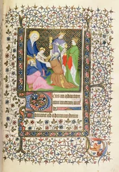 MS.McClean.80.f69r Pokłon Trzech Króli, francuski Horae