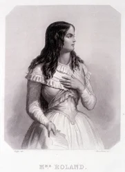 Madame Roland (lub Roland de la plataière, Jeanne Marie lub Monon Philipon), francuska polityk (1754-1793) - rycina