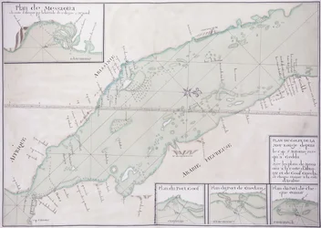Rękopis Mapa południowej części Morza Czerwonego od Rogu Afryki i Jemenu do Dżiddy, c.1740