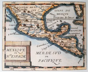 Mapa Meksyku lub Nowej Hiszpanii, 1625