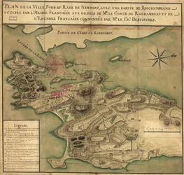 Mapa Newport w stanie Rhode Island