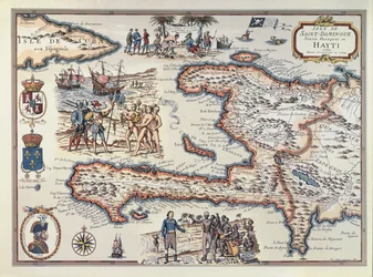 Mapa wyspy Haiti, 1789
