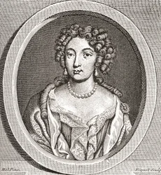 Marie Angélique de Scorailles, 1661 1681. Francuska szlachcianka i jedna z wielu kochanek Ludwika XIV. Z Les Heures Libres opublikowanego w 1908 roku.