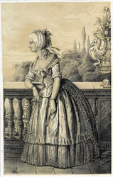 Marie Therese de Savoie Carignan (1749-1792), księżniczka Lamballe - w „Historical Gallery of the French Revolution” ”Albert Maurin, wyd. Paryż 1843