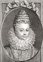 Marie de Médicis, 1575 1642. Królowa małżonka Francji, jako druga żona króla Francji Henryka IV. Z Les Heures Libres opublikowanego w 1908 roku.