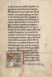 Ms 65 f3r, Komentarz do Apokalipsy św. Jana, koniec XIII w. (pióro i atrament oraz tempera na welinie)