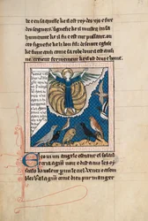 Ms 65 f73r, Komentarz do Apokalipsy św. Jana, koniec XIII w. (pióro i atrament oraz tempera na welinie)