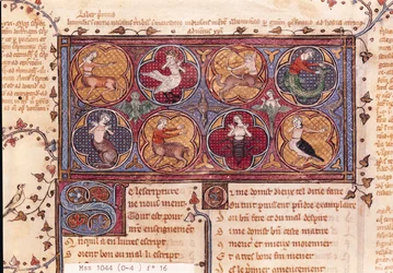 Ms 1044 f.16 Metamorfozy z Owidiusza Moralise autorstwa Chretiena Legouais