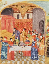 Ms 1335 f.219 Sekcja zwłok Aleksandra Wielkiego z Vie dAlexandre le Grand