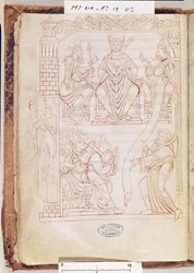 p. 210 fol 19v. Kartularz Mont Saint-Michel: książę Normandii Ryszard II, który podarował ziemie i przywileje klasztorowi Mont Saint-Michel, 1150