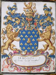 Ms 2151, fol.lv Herb Michela Eyquema de Montaigne (1533-92)