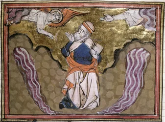 Ms 21 Prorok Ezechiel, miniatura z Historii biblijnej