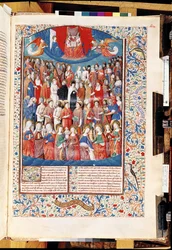 Ms 246 f.406r Paradise, z De Civitate Dei św. Augustyna z Hippony (354-430)