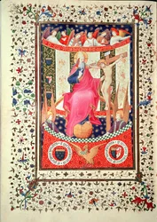 Ms 2 f.18v Trójca Święta, z Godzin Boucicaut, c.1410
