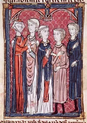 Ms 372 fol.141 Zaręczyny z Decrets de Gratien