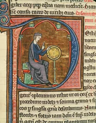 Ms 426 fol.48 Przesiewanie ziarna, z „Zwierciadła natury” Vincenta de Beauvais