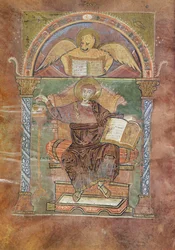 Ms 4 fol.66v Św. Marek, z Ewangelii Św. Riquiera, ok.800