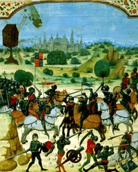 Ms Fr 87 f.117 Bitwa pod Crecy, 26 sierpnia