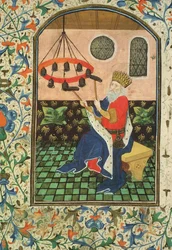 Pani Gen 288 f.183v Król i muzyka, c.1460